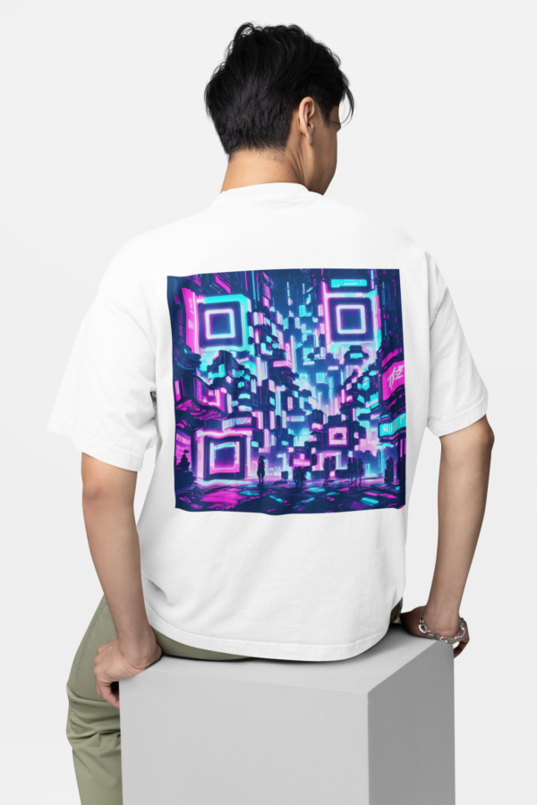 Neon city T-shirt - Oversized - Image 3